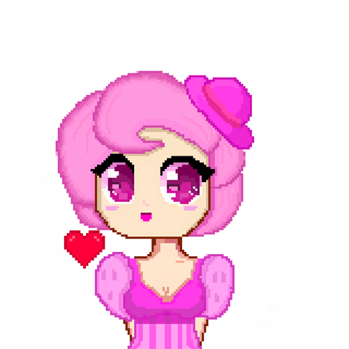 Anime pixel girls